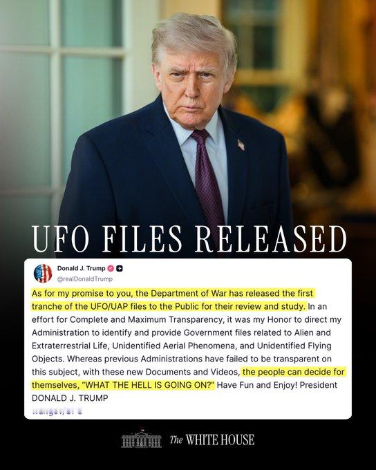 🚨 UFO FILES RELEASED - 网页链接 