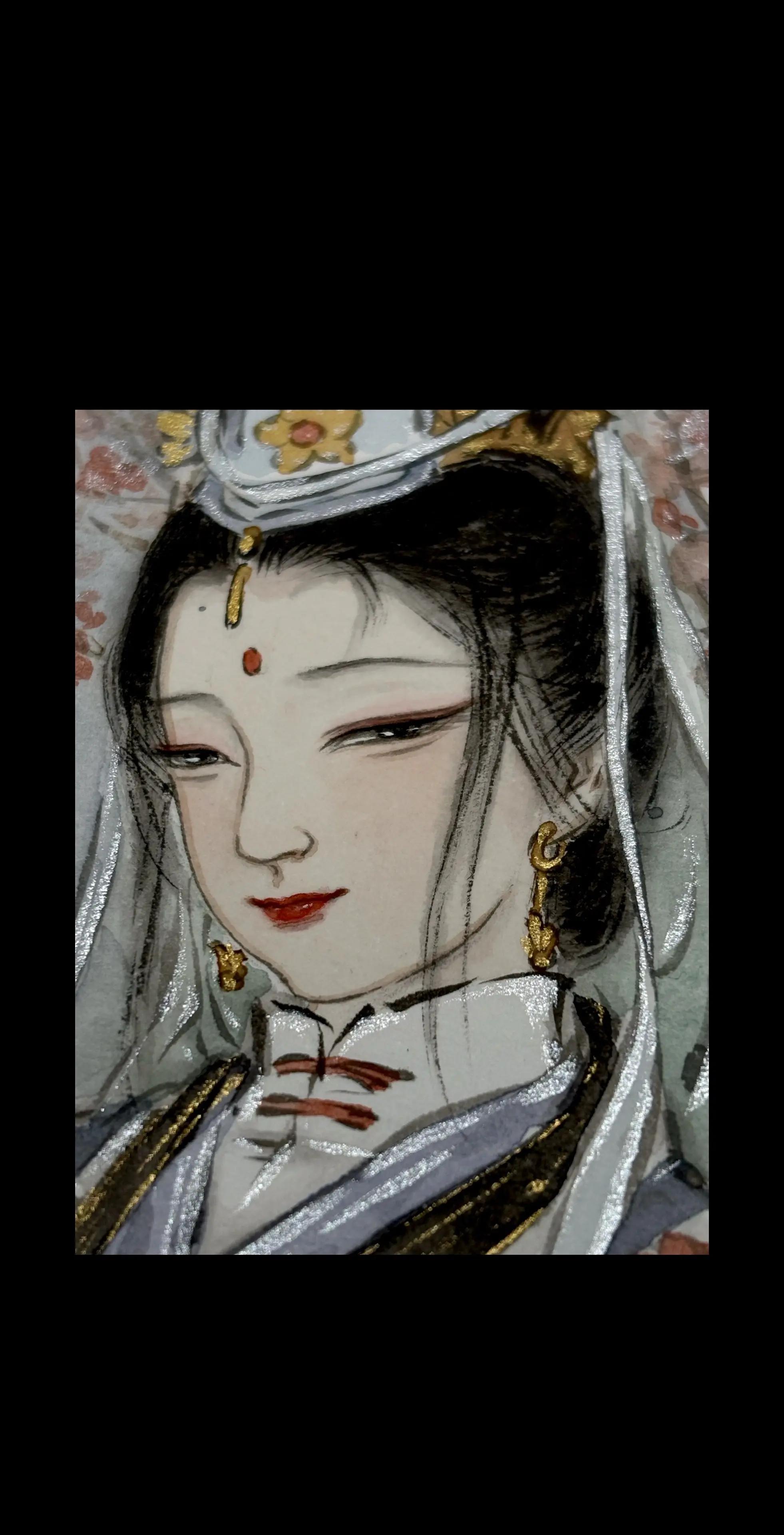 国画小卡-任仙子。