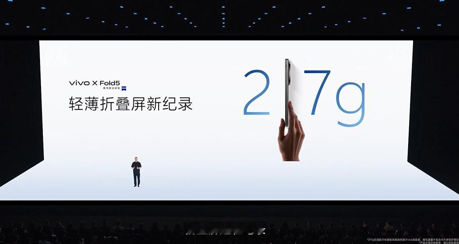 vivo X Fold5轻薄折叠屏新纪录，达到了217g！ ​​​