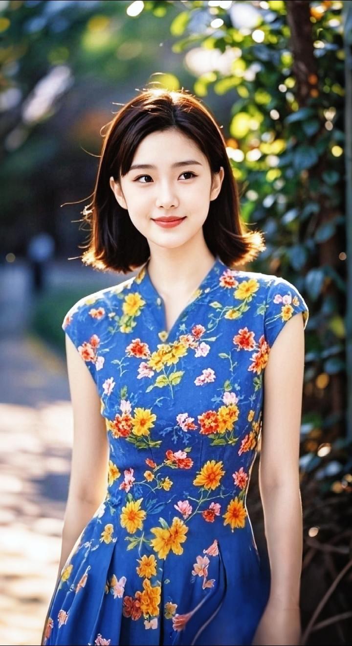 AI扩图 AI花样年华旗袍