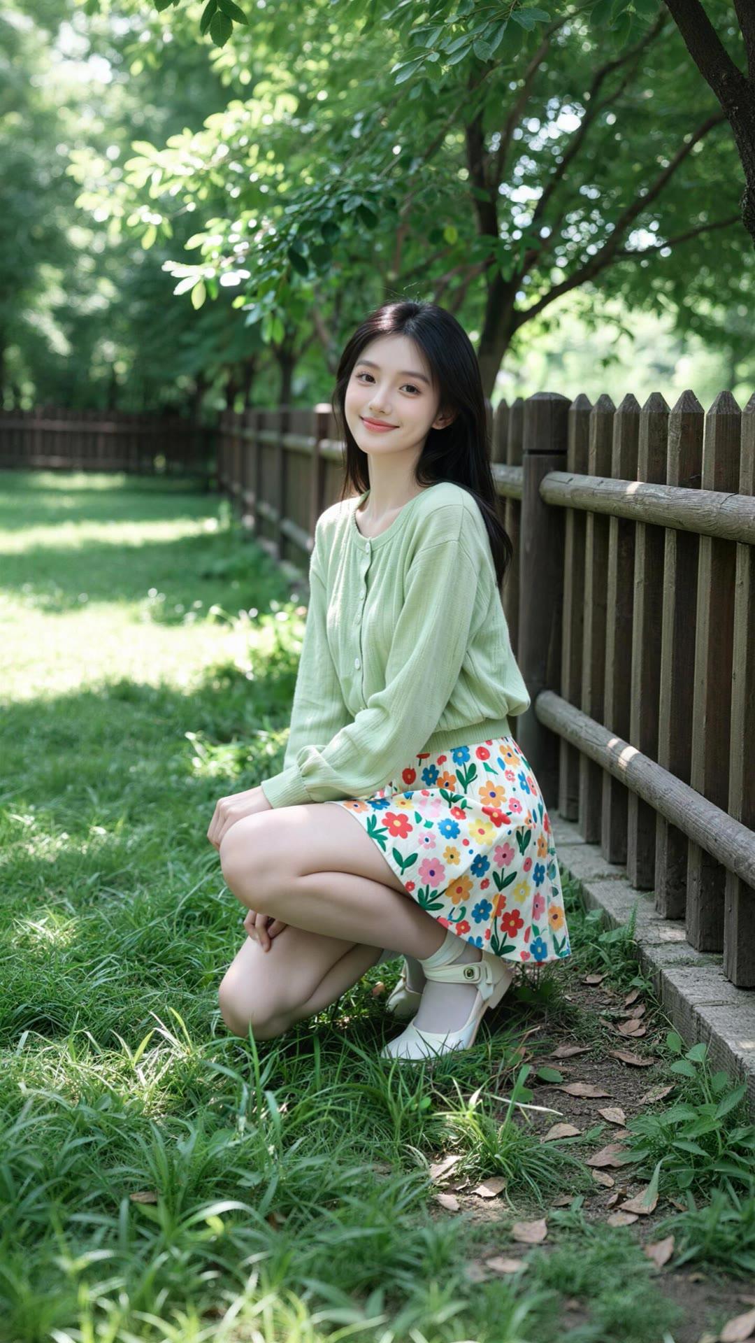 ，夏天当然要穿漂亮的小裙子啦 ，高颜值大长腿 ，温柔干净女生