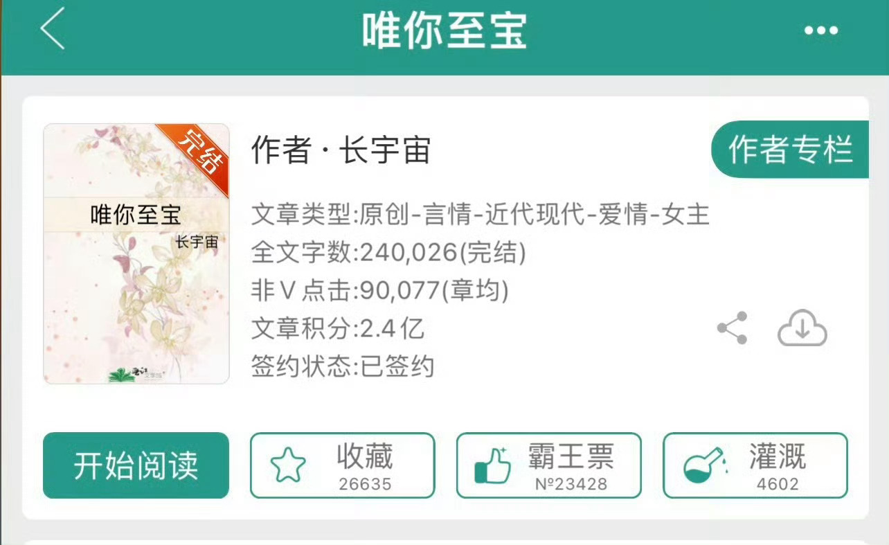 小说推荐：《唯你至宝》 作者:长宇宙简评：开朗小公主vs浪荡大少爷，青梅竹马，追