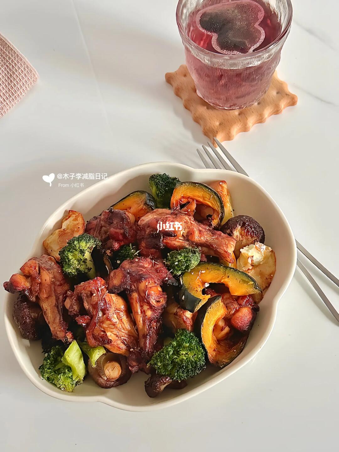 馋了好久的烤翅时蔬拼盘终于吃上了！真香