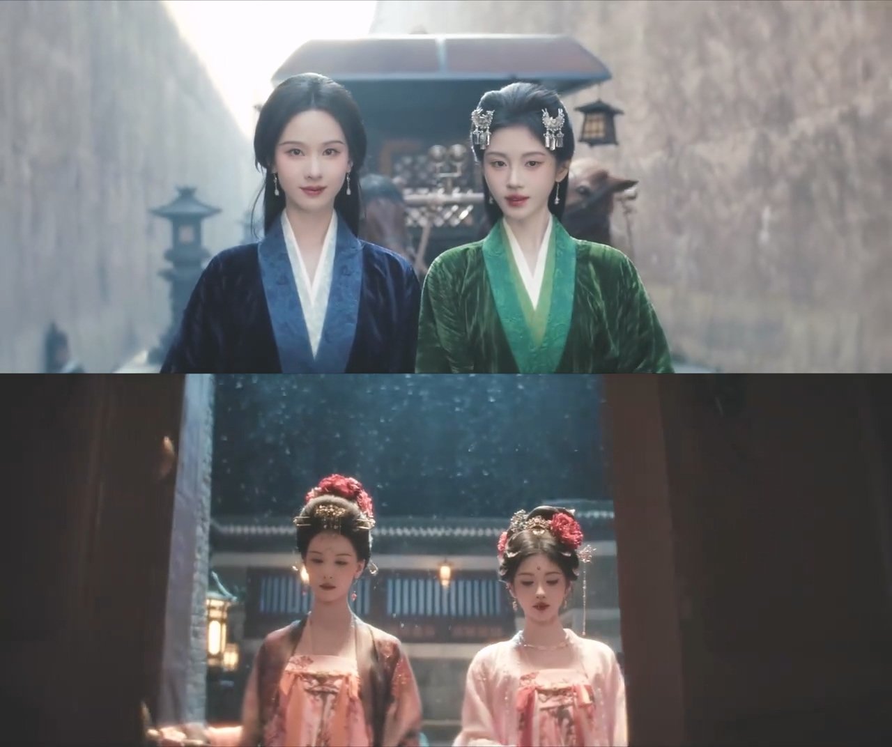 鞠婧祎陈都灵提灯转场鞠婧祎陈都灵宫装《月鳞绮纪》这个真·神转场！鞠婧祎和陈都灵上