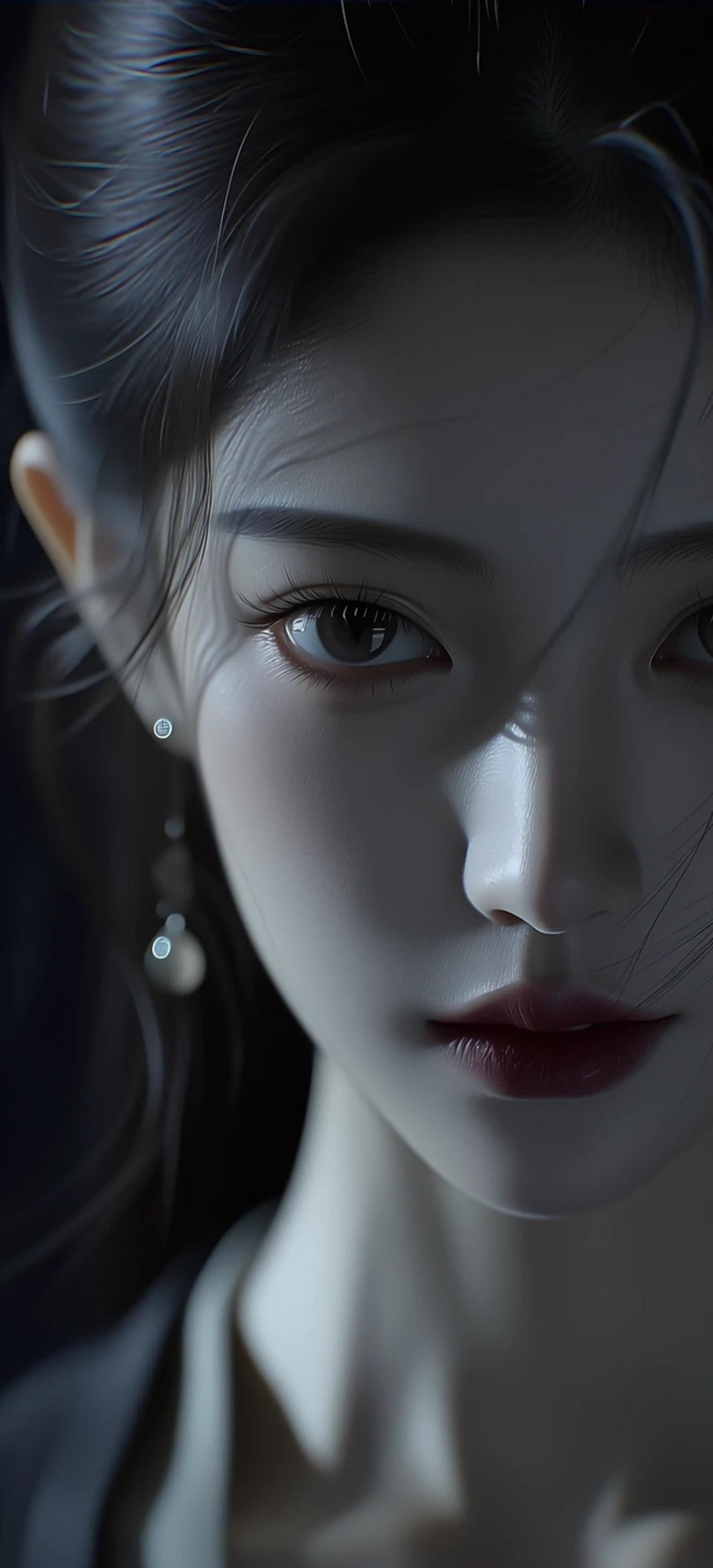 亭前拜月敛轻纱，苑里芳丛怯翠华。
蝉女姿容遮皓魄，杨妃仪态压繁花。
柔情暗搅风云