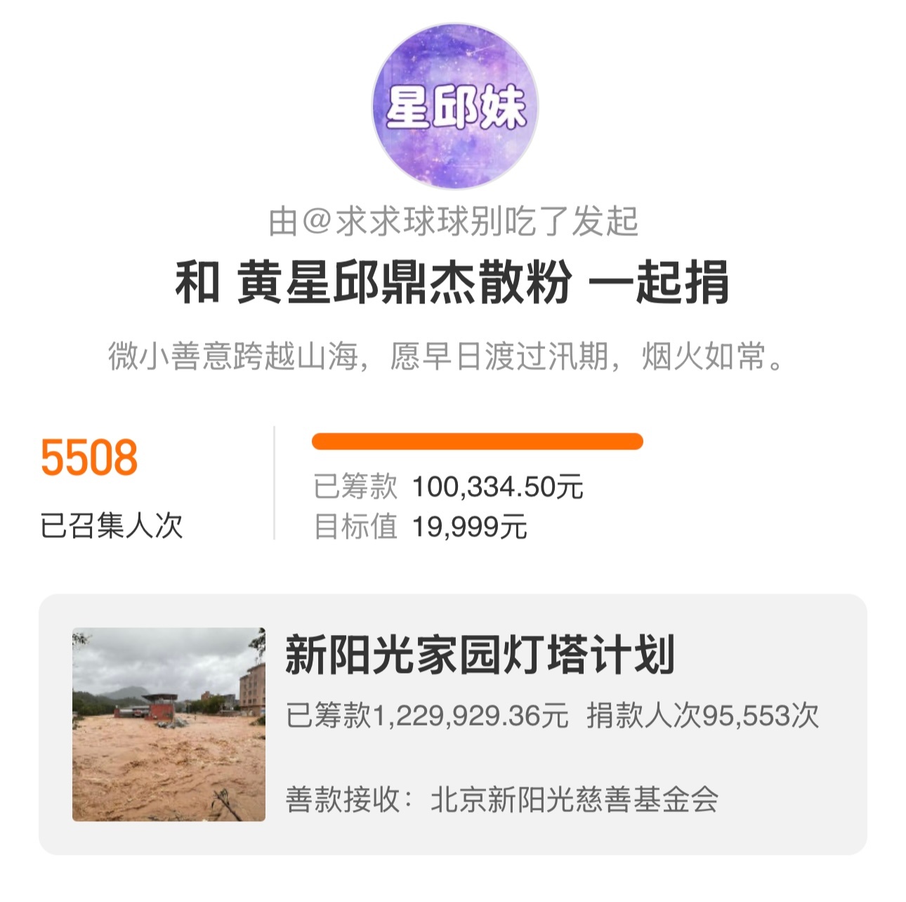 我们平民散粉捐了这么多。百亿富婆给看看实力，你俩捐多少？ 