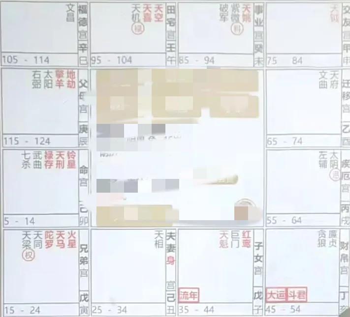 
紫微斗数流年命盘飞星四化案例解析：
流年事业宫，宫干庚阳武阴同
禄入流年事业宫