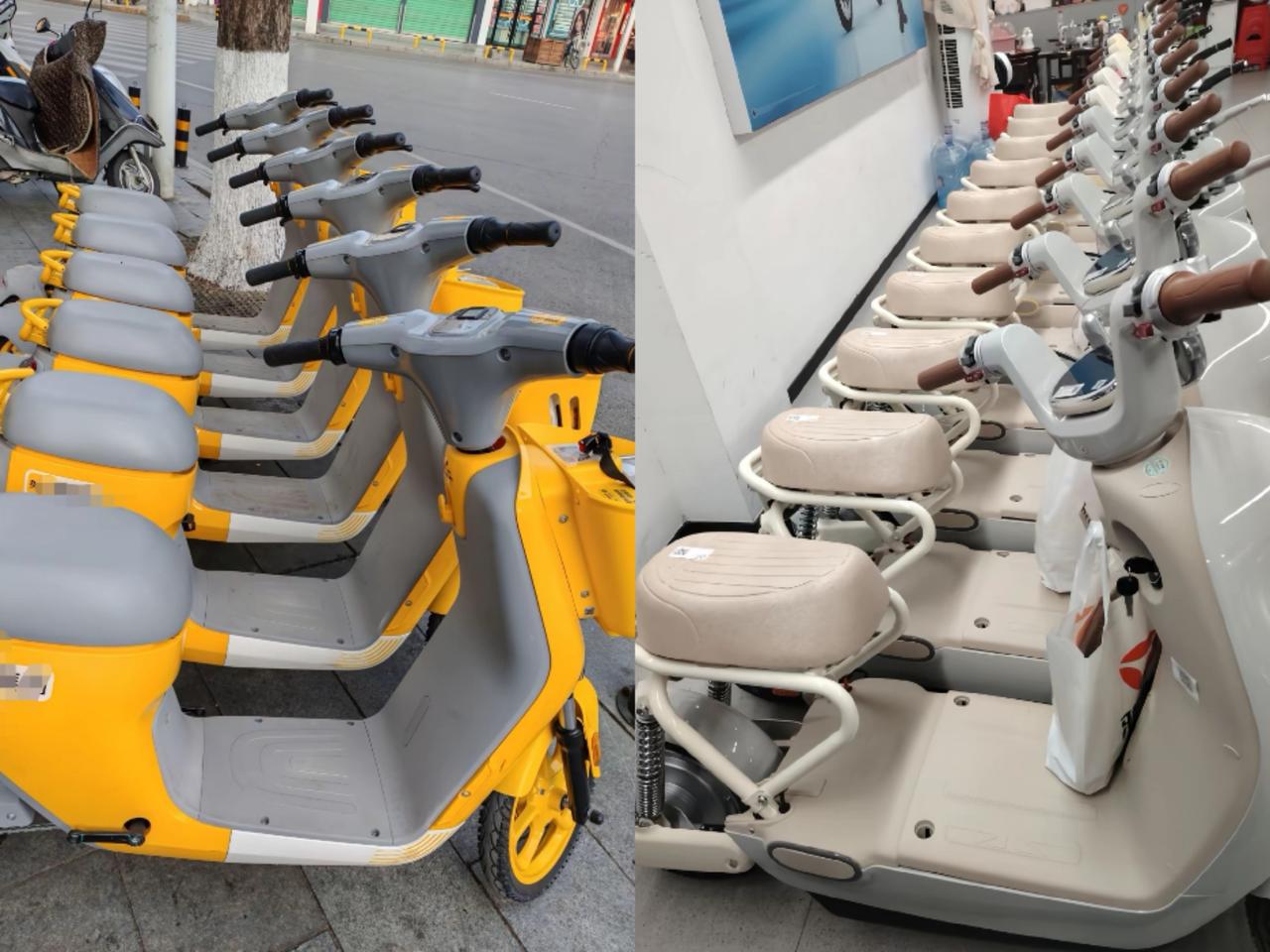 新国标电动车的车型
我说怎么越看越眼熟
原来这里有相似的啊，某团的共享小电驴，不