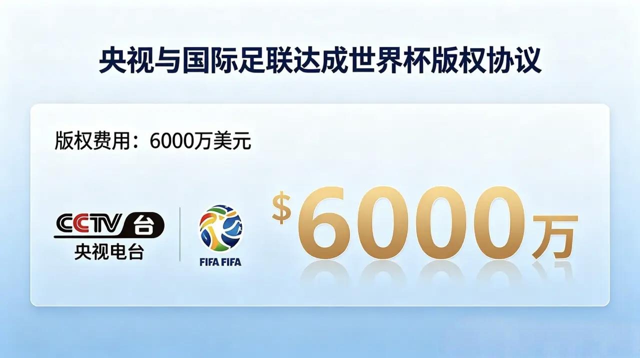 央视终于6000万美元拿下世界杯版权！被国际足联“双标”坑了这么久，这事儿说起来