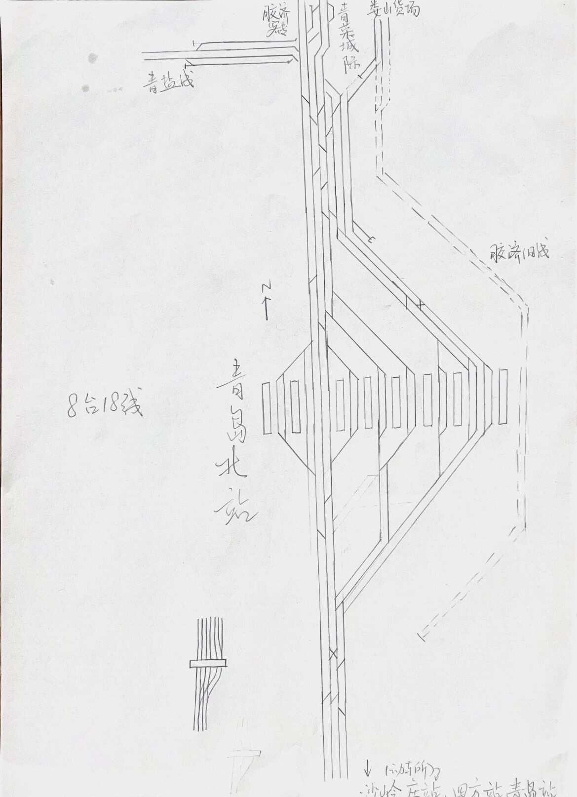 青岛北站配线图（附雅万高铁）
有谁知道青荣城际正线到底在哪呀😭配线图 火车 轨