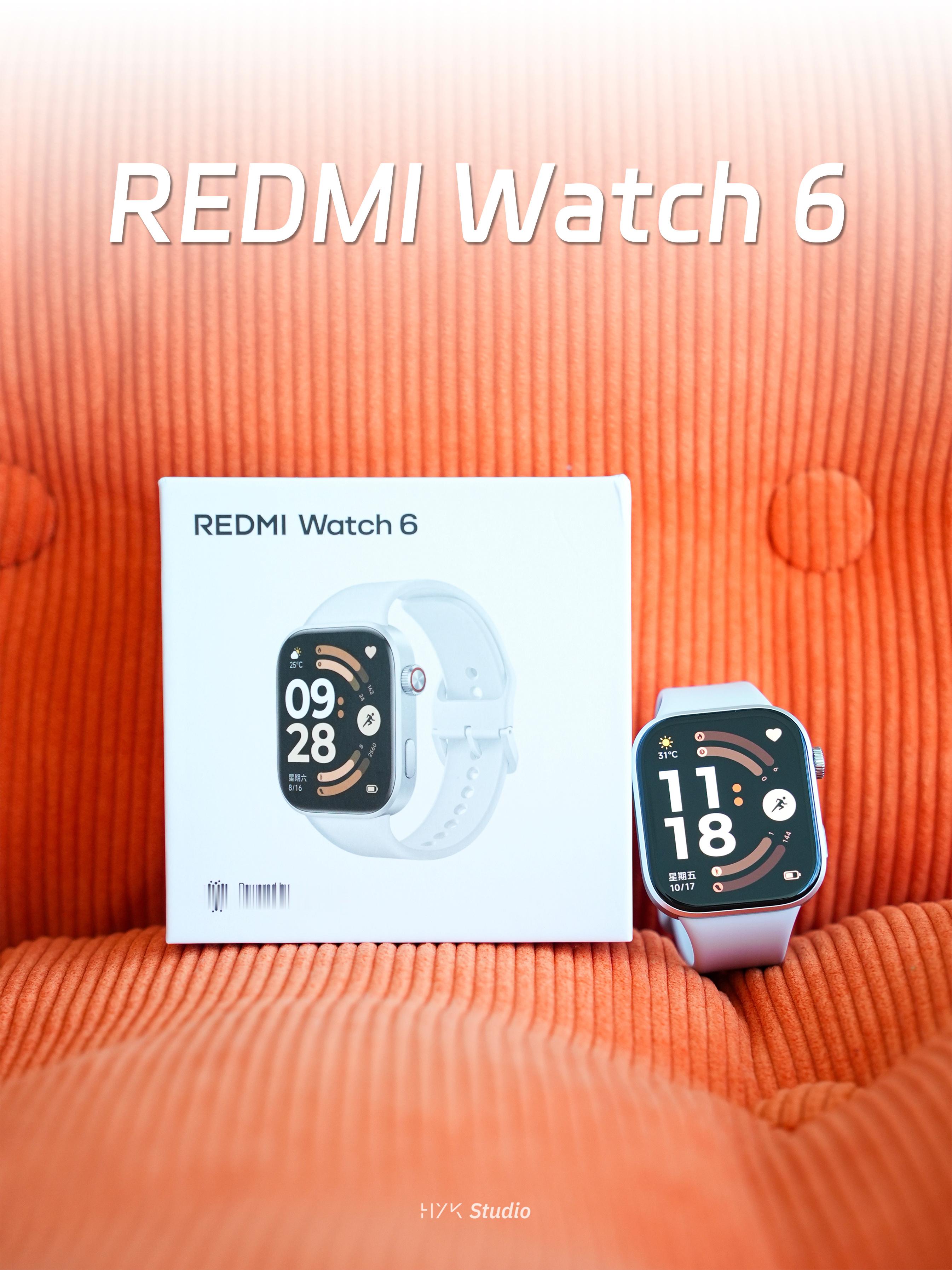 HYK图赏｜REDMI Watch 6 这款是皎月银配色，2.07英寸方形表盘+