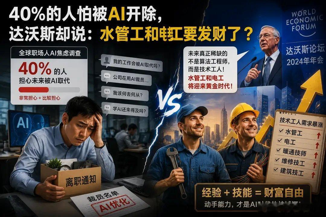 别慌！AI不消灭就业，只是淘汰懒人，真正暴富岗位已经出炉AI浪潮席卷各行各业，一