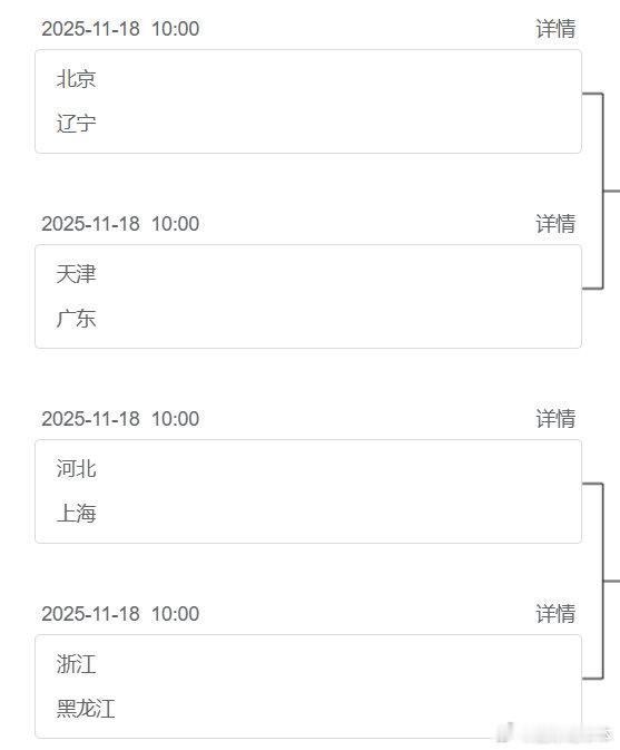 全运会乒乓球男团8强对阵公布：北京队vs辽宁队天津队vs广东队河北队vs上海队浙