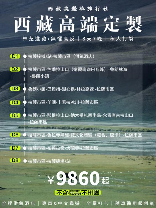 林芝低海拔進藏🔥無懼高反精品定製遊！
