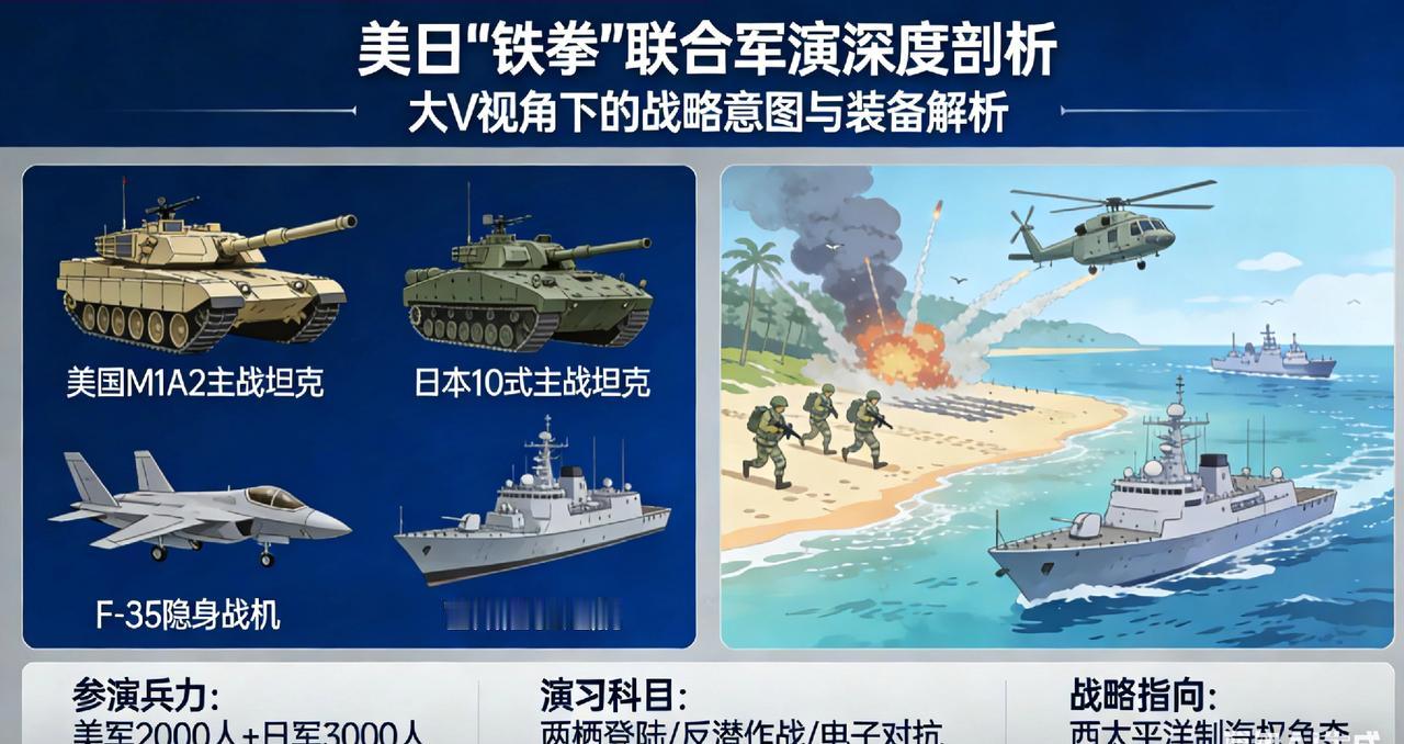 大V剖析：美日“铁拳”联合军演，为何搅动地区安全
 
2026年美日“铁拳”联合