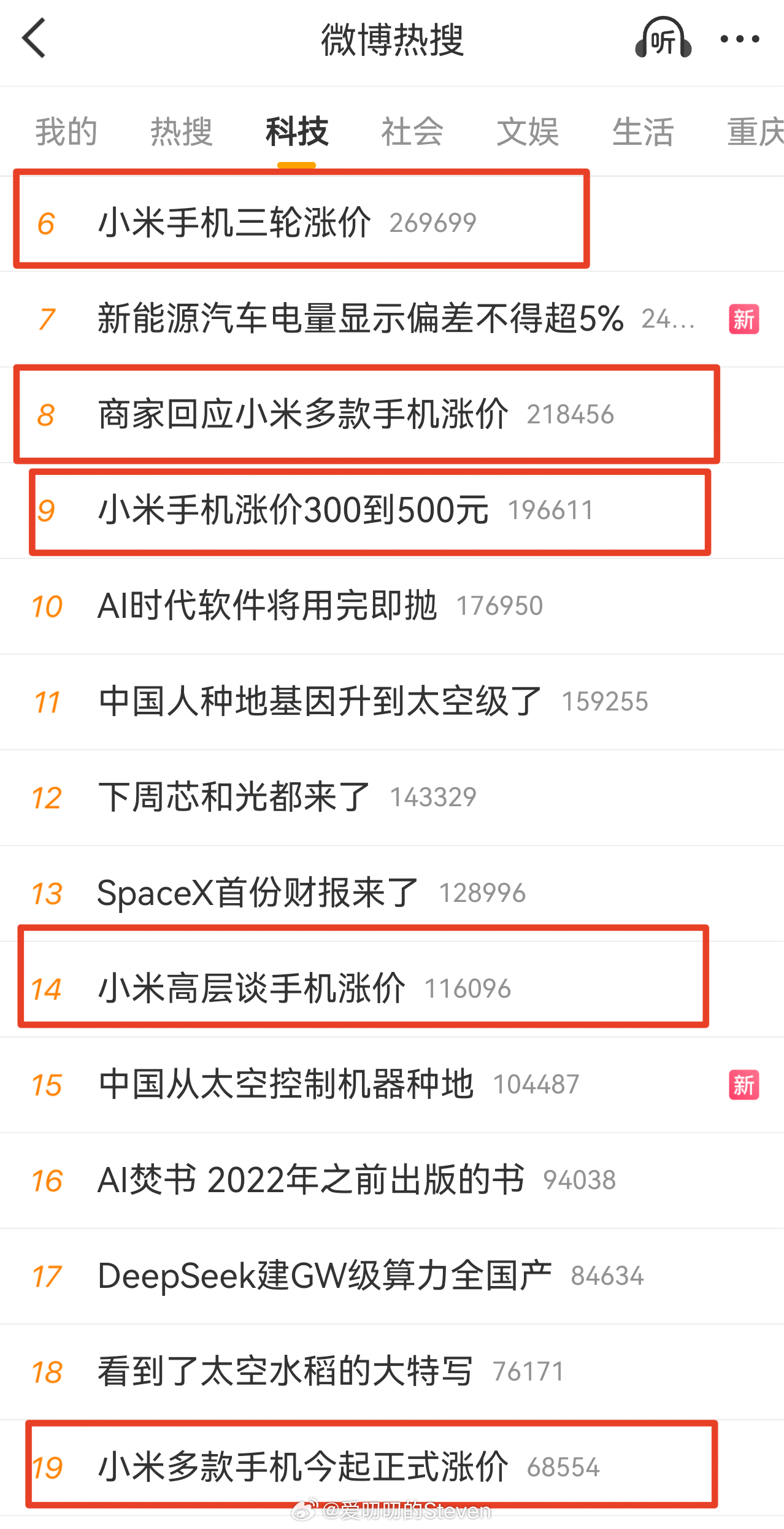 手机涨价5个热搜小米手机三轮涨价