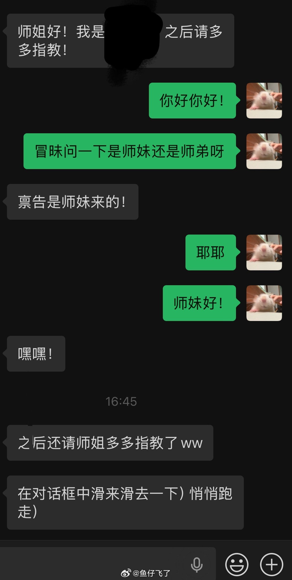 来新师妹我就这样： 