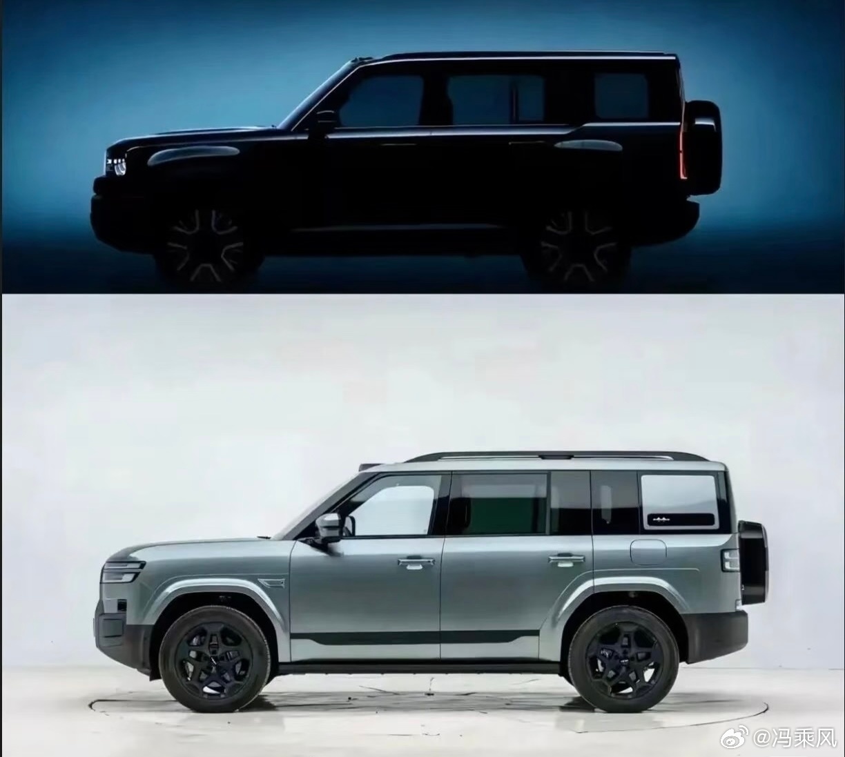 上：吉利银河战舰下：比亚迪方程豹朋友们，哪个更霸气？ 