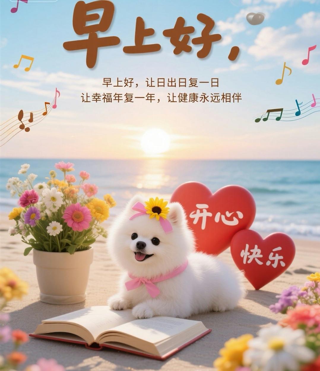 早上好

让日出日复一日

让幸福年复一年

让健康永远相伴