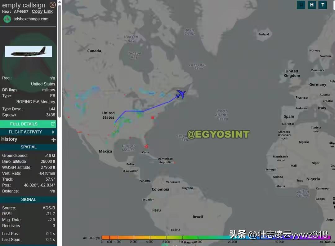真要逼急了？美军末日飞机紧急飞往中东，局势越看越让人揪心！
 
根据公开飞行信号