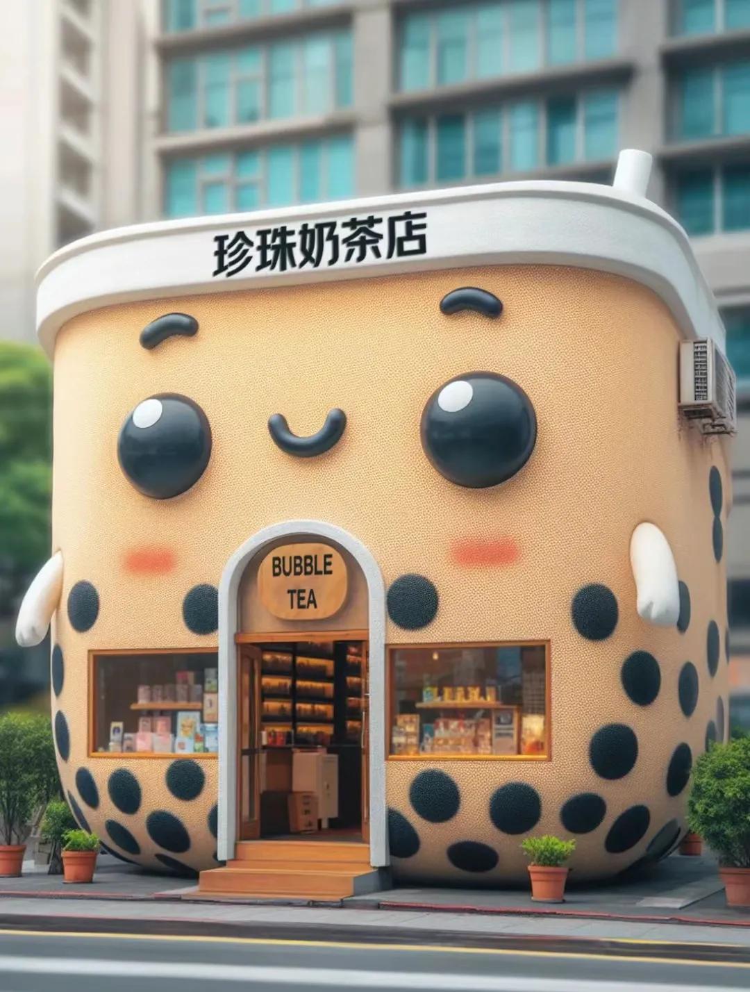 这家珍珠奶茶店设计真的非常有创意