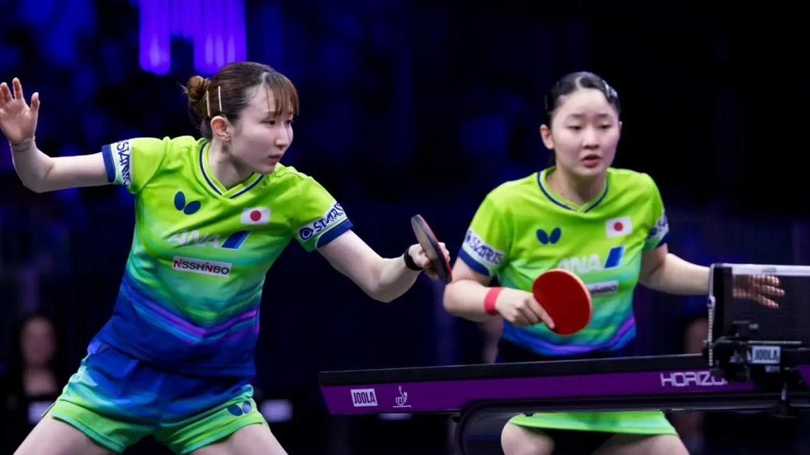 WTT瑞典大满贯双打比赛，头号种子张本美和/早田希娜组合，3:1淘汰中国女双王艺