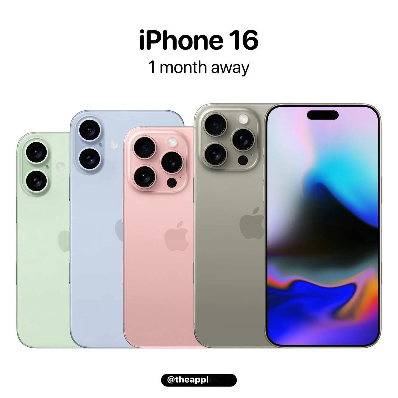 #iPhone16发布时间曝光# 预估9月10日发布，9月13日预购，9月20日