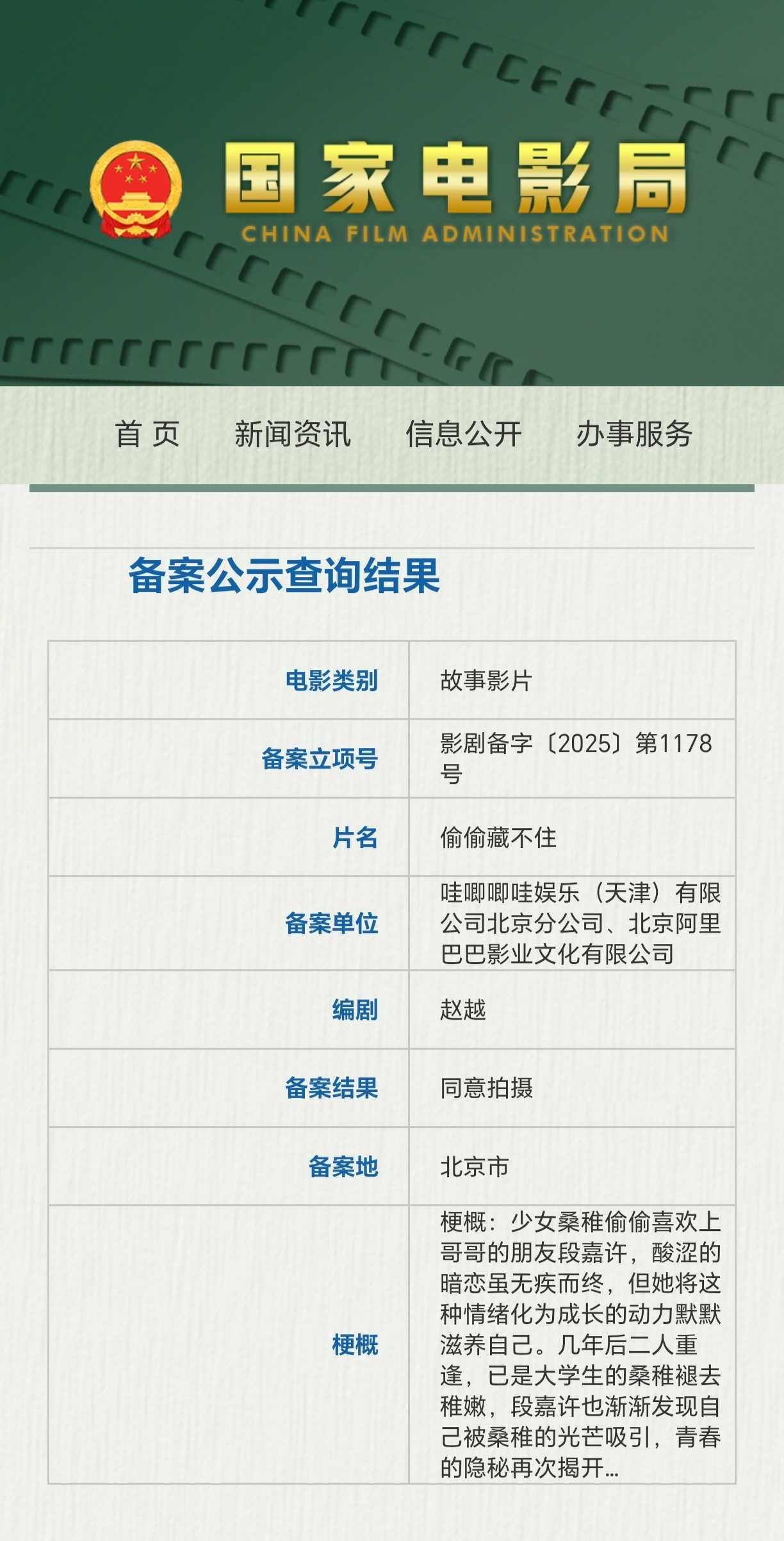 偷偷藏不住电影选角 据国家电影局，电影《偷偷藏不住》已正式立项，备案单位为哇唧唧