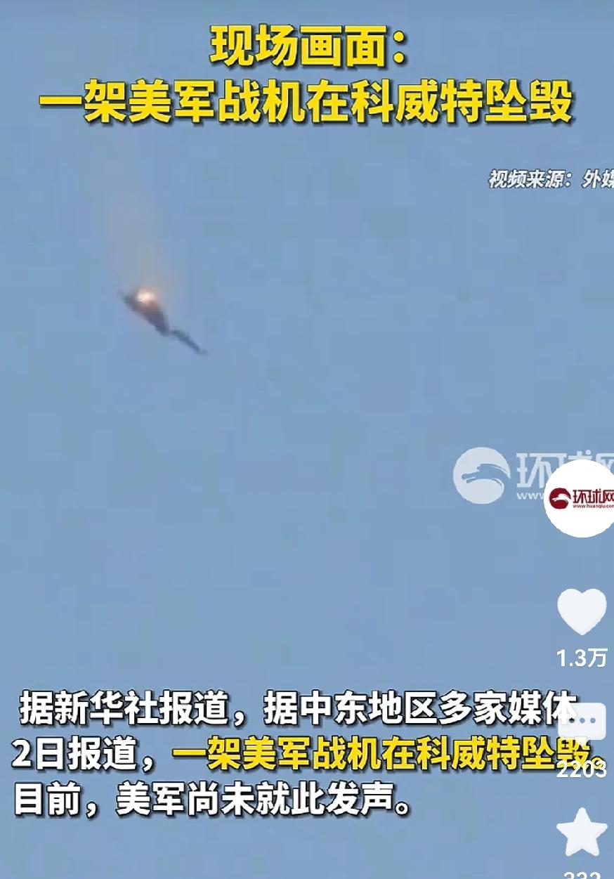 乌龙·乌龙！

3架美军F15战机被击落，系科威特防空军击落。

哈哈哈，看来科