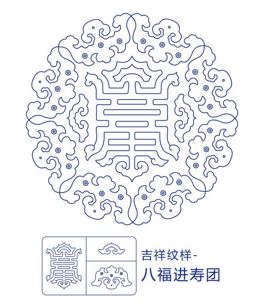 吉祥纹样-八福进寿团