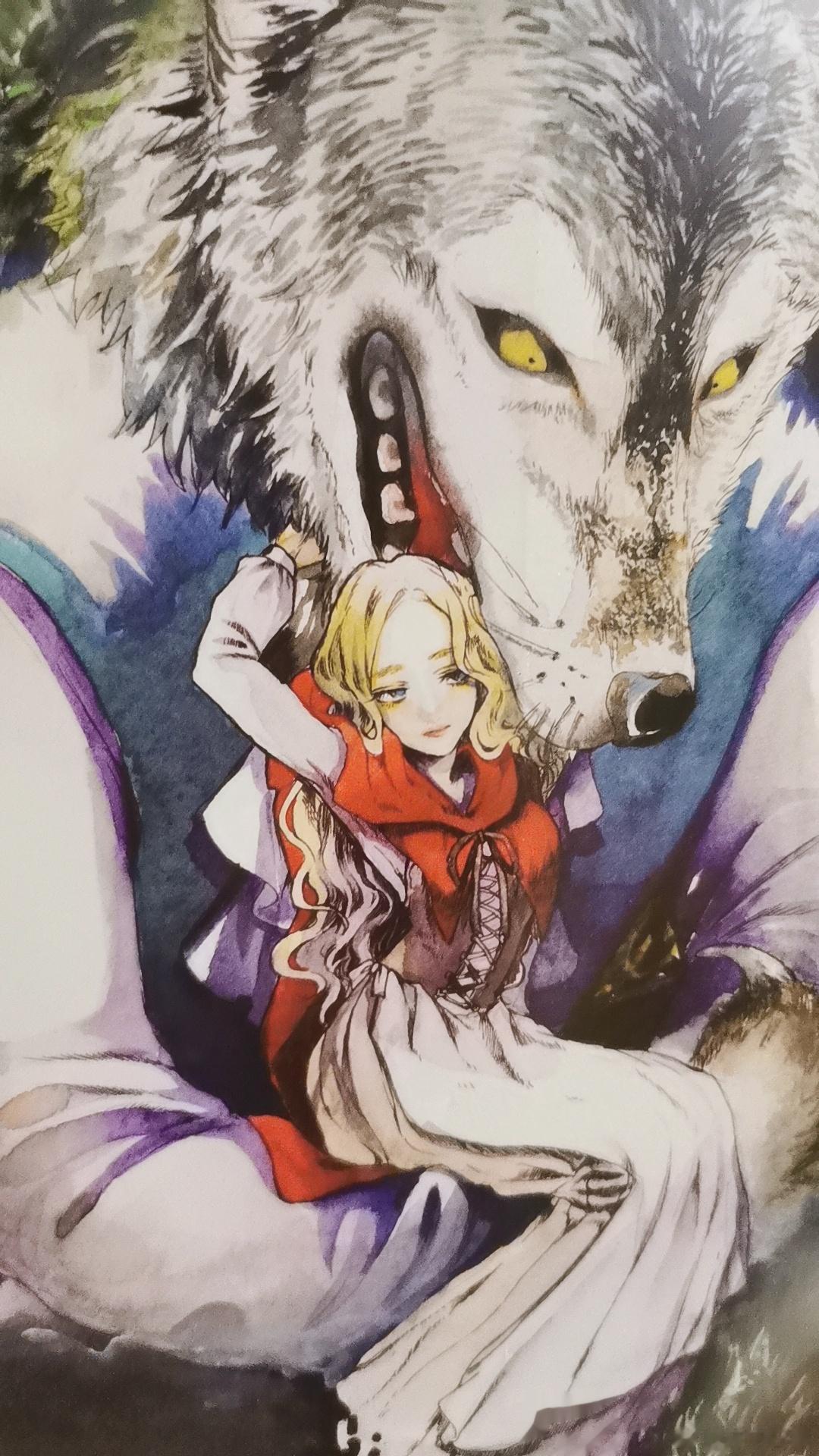 在书店里翻书，偶然看到的图。很喜欢，本狼愿做那护花之白狼，守护凌空开放的云中花朵