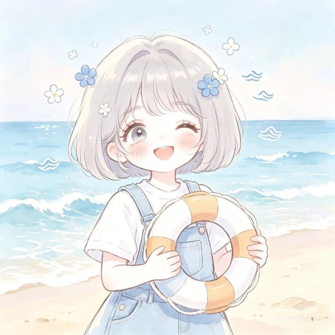 女生头像｜乘着海风，遇见小美好