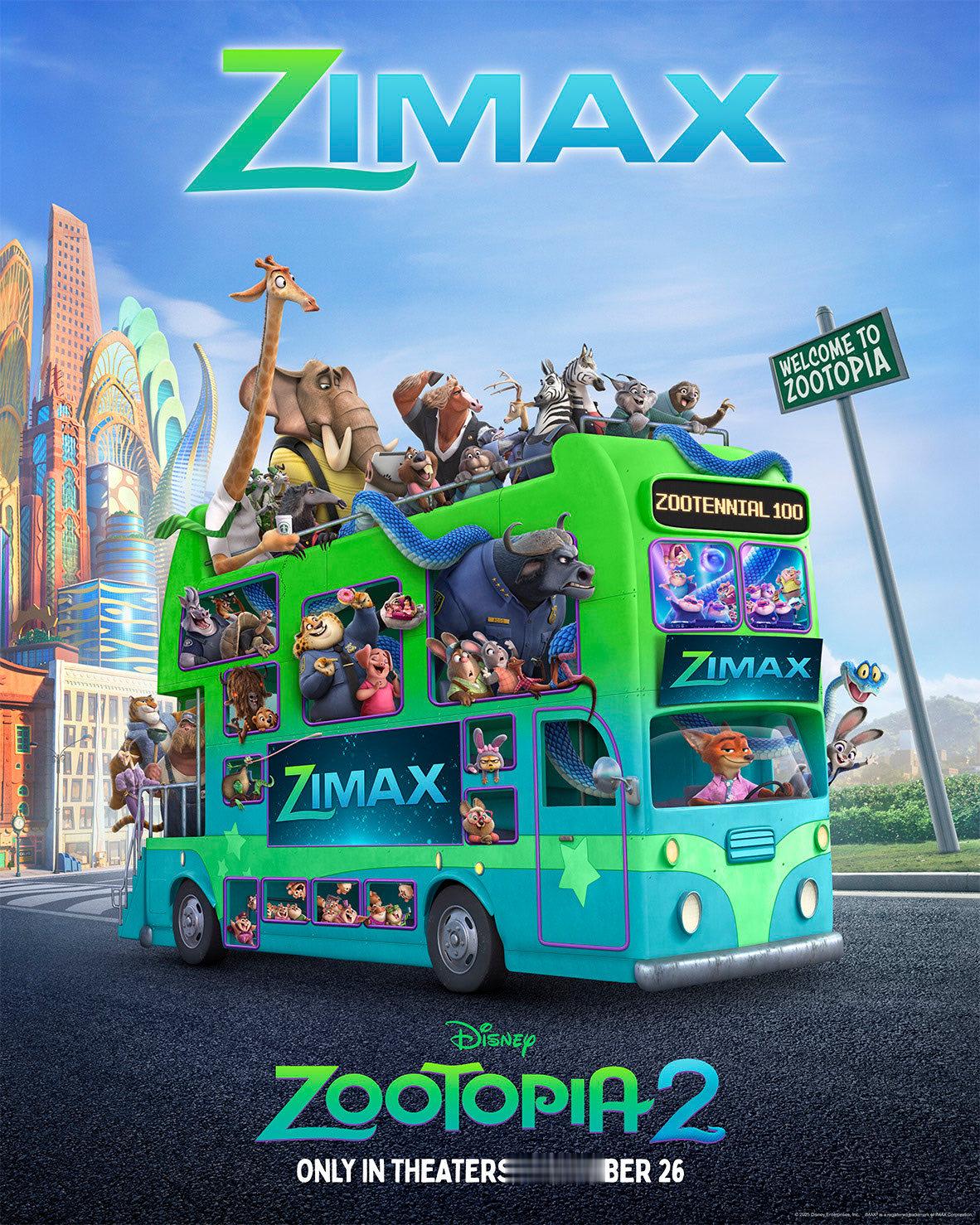 疯狂动物城2曝光多款海报，11.26中美同步上映！倒计时一个月！🦊🐰🐍 ​