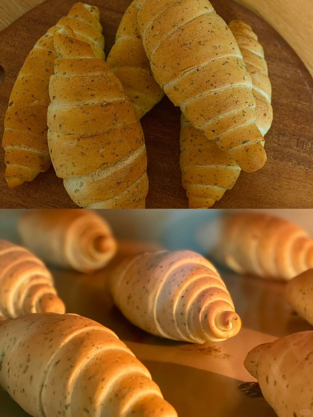 海苔黄油盐面包🥐咸咸风味，香香脆脆🤤