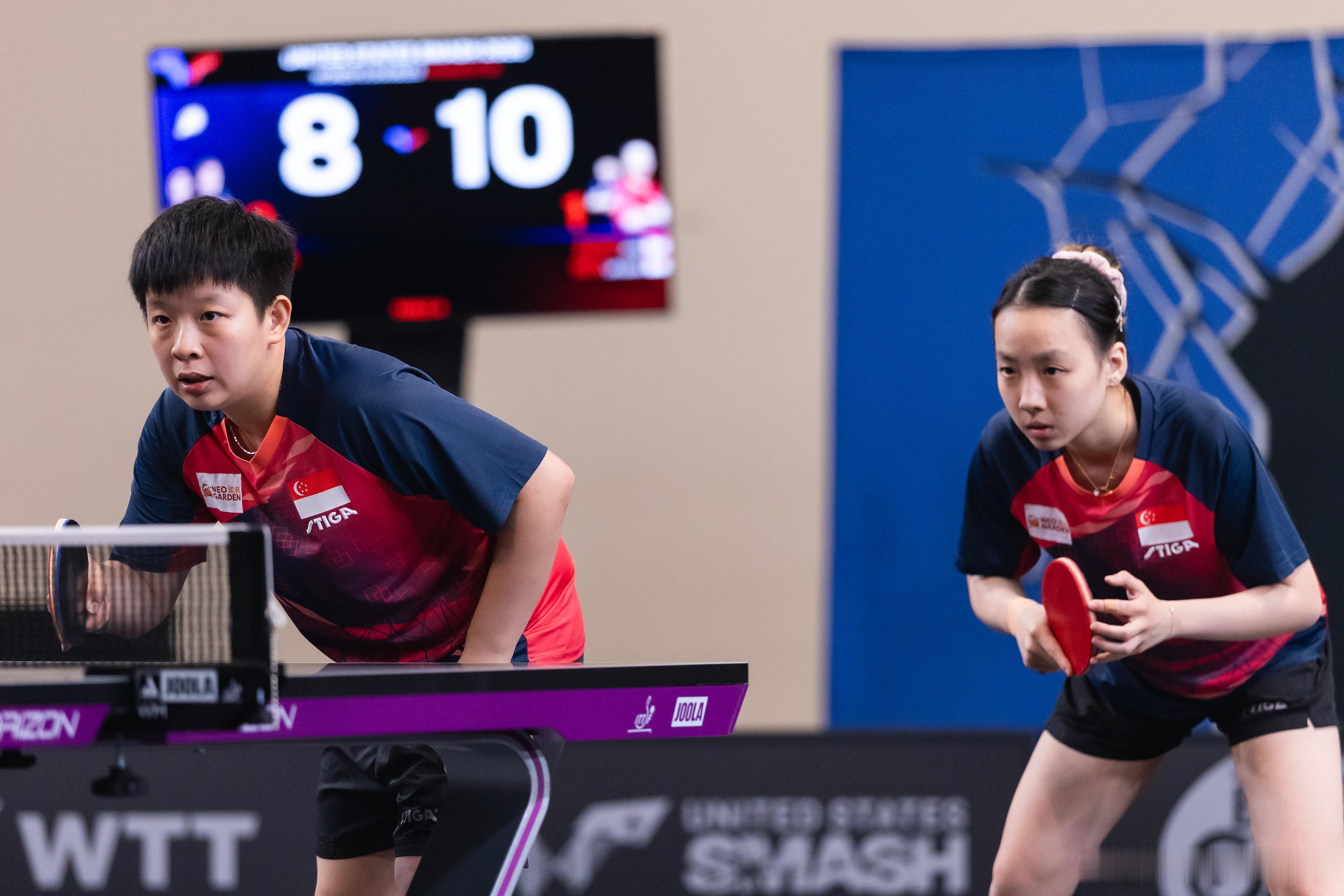WTT美国大满贯2026 女双1/16决赛曾尖/舒麟茜(SGP)3-1维加/奥尔