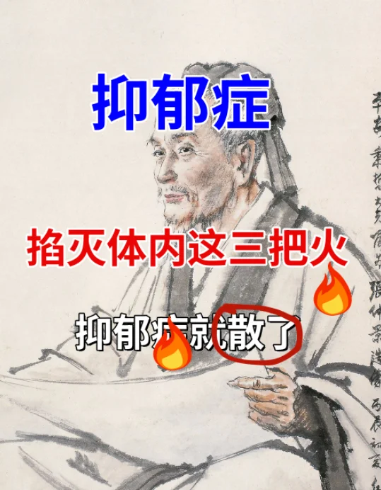 抑郁症 体内有三把火 掐灭了 抑郁就散了