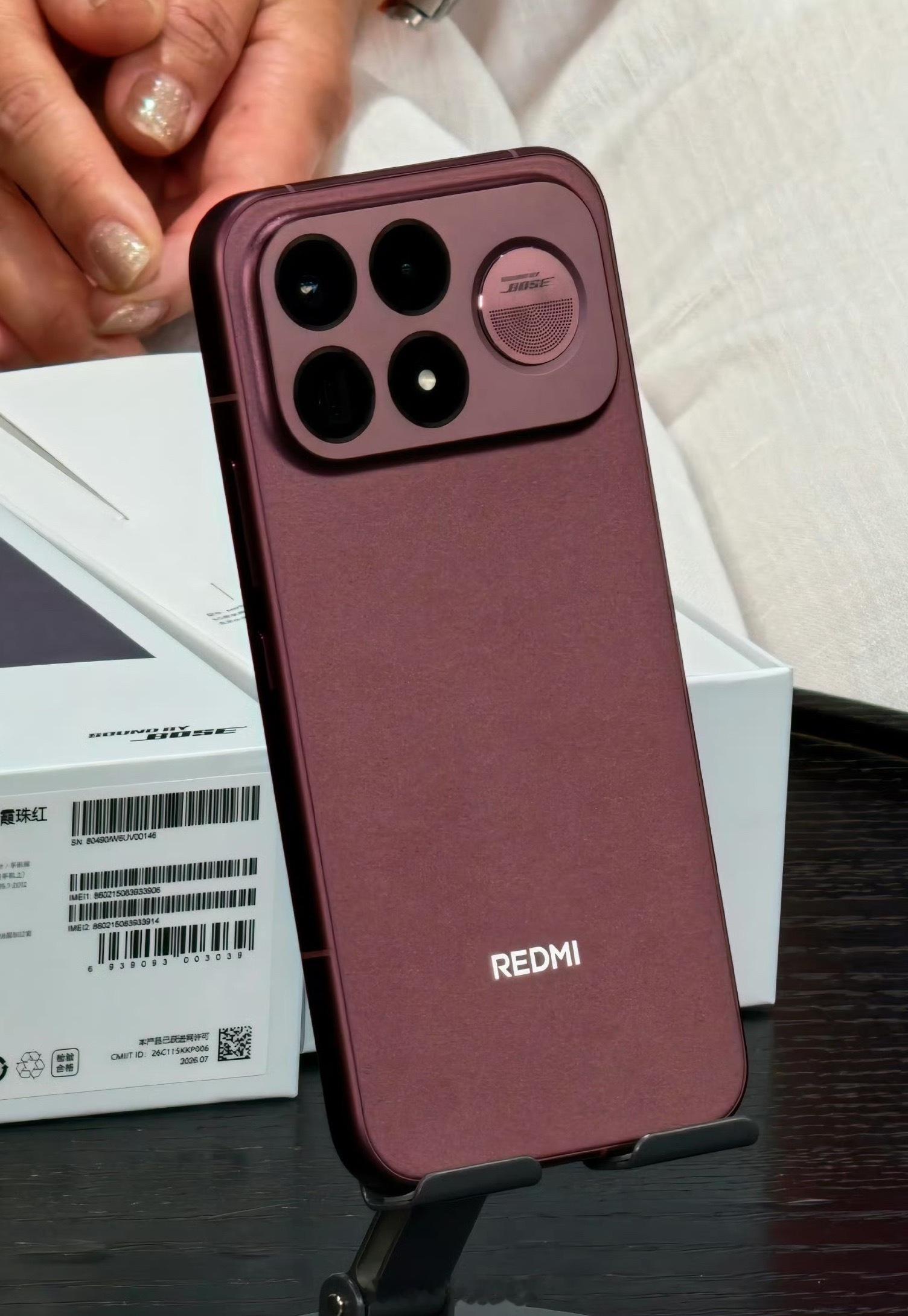 手机圈终于有高级酒红色了  果然，新品一出来就是不一样！REDMI K100 P