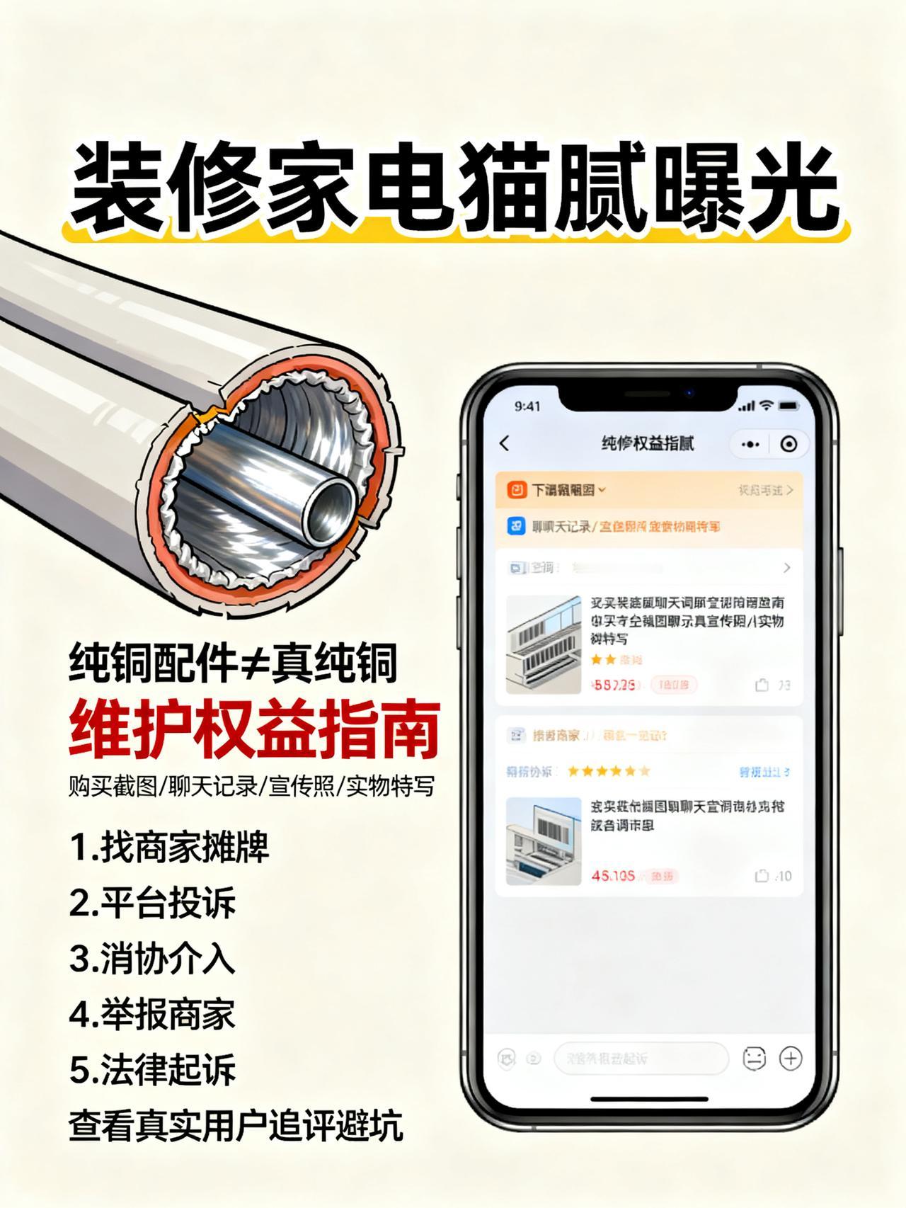 1000多买空调，拆开安装发现连接管是铜包铝
装修家电圈里藏着不少没人敢明说的猫