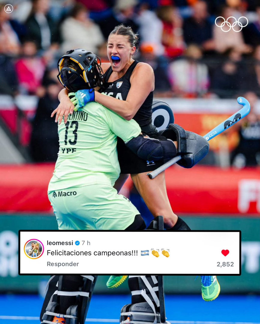 梅西祝贺阿根廷女子曲棍球队赢得世界冠军！🇦🇷👏👏👏🏆阿根廷女子曲棍球