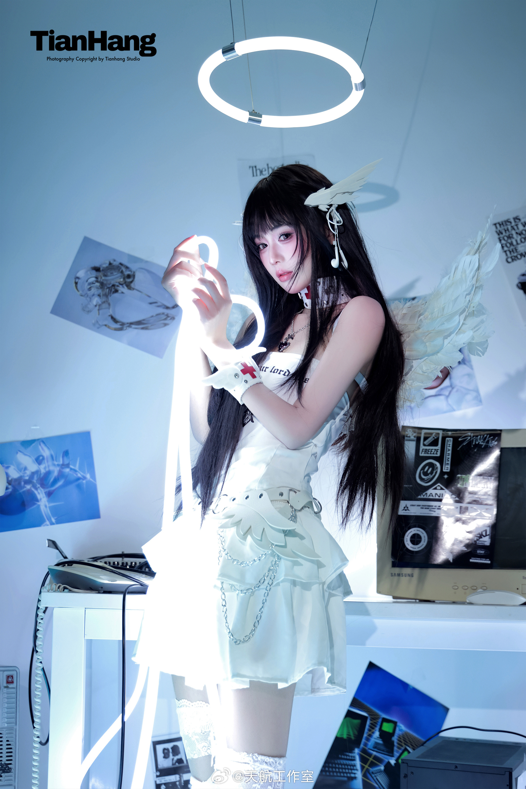 赛博天使⚙️坠入霓虹虚拟世界天航工作室韩系少女心少女写真赛博 ​​​