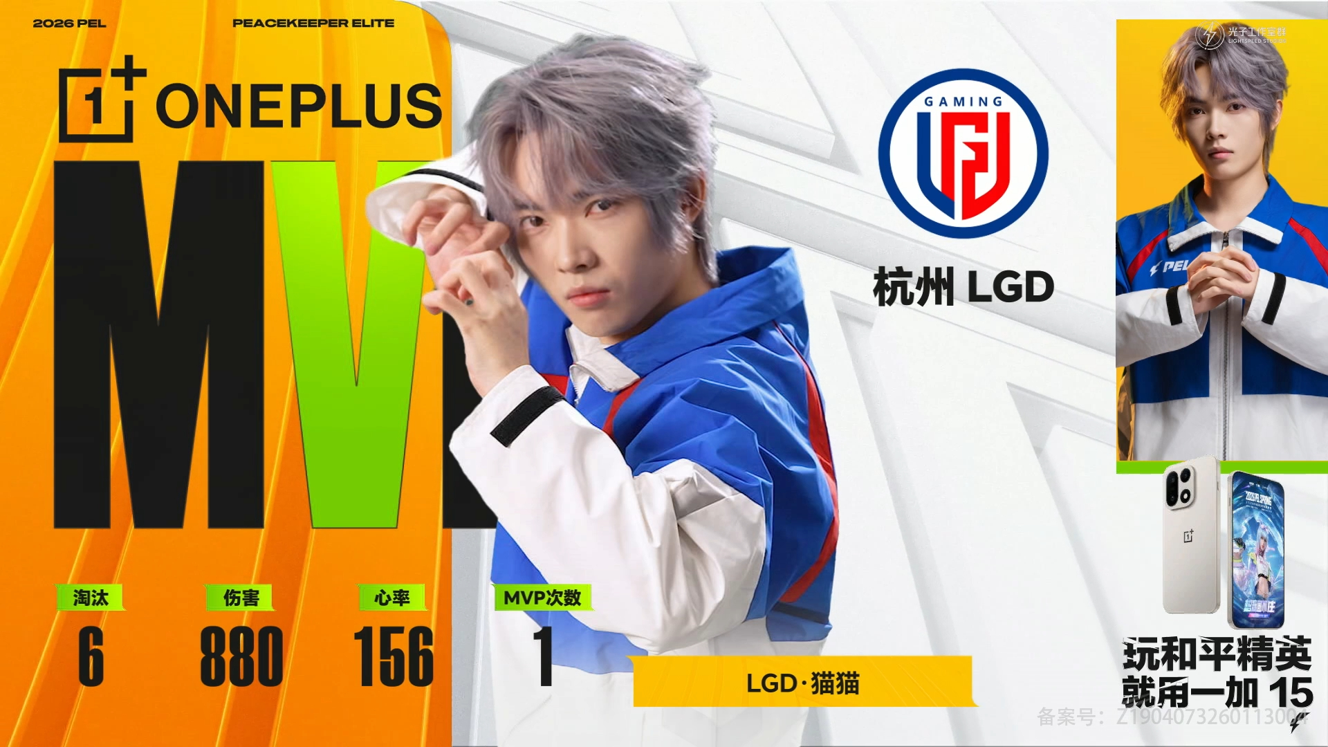 LGD猫猫独狼穿二秀翻全场，6淘汰拿下MVP，未来可期 LGD猫猫独狼穿二MVP