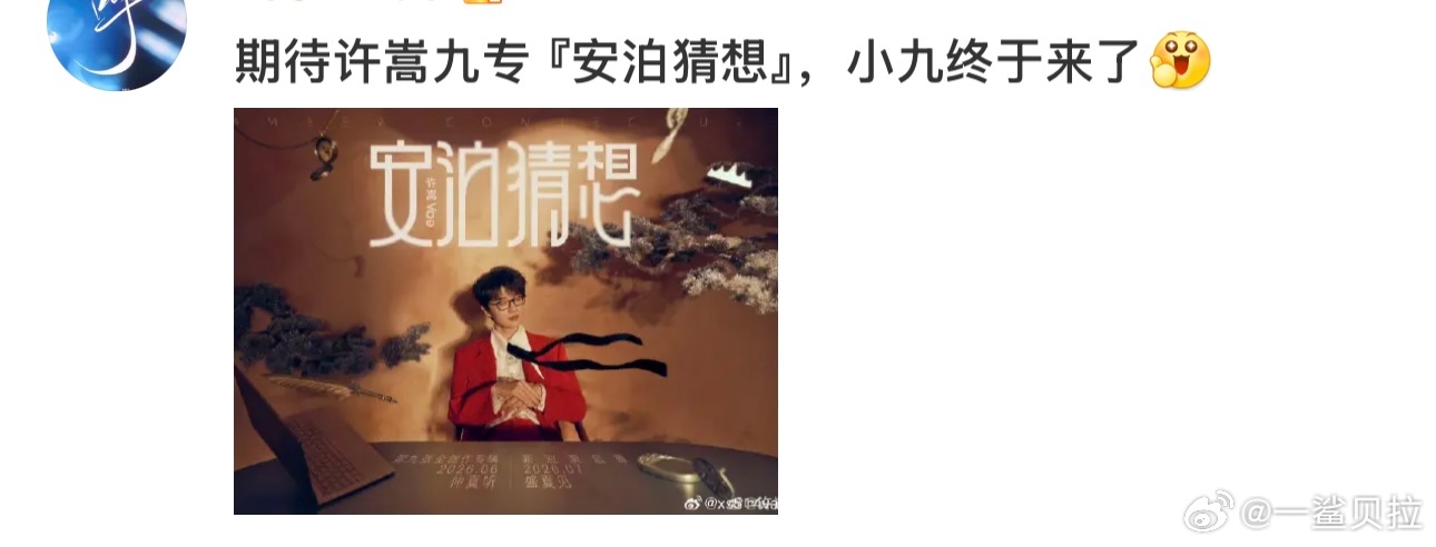 许嵩九专安泊猜想许嵩一天发3首歌许嵩新专辑明天见 等到许嵩新专《安泊猜想》，已经