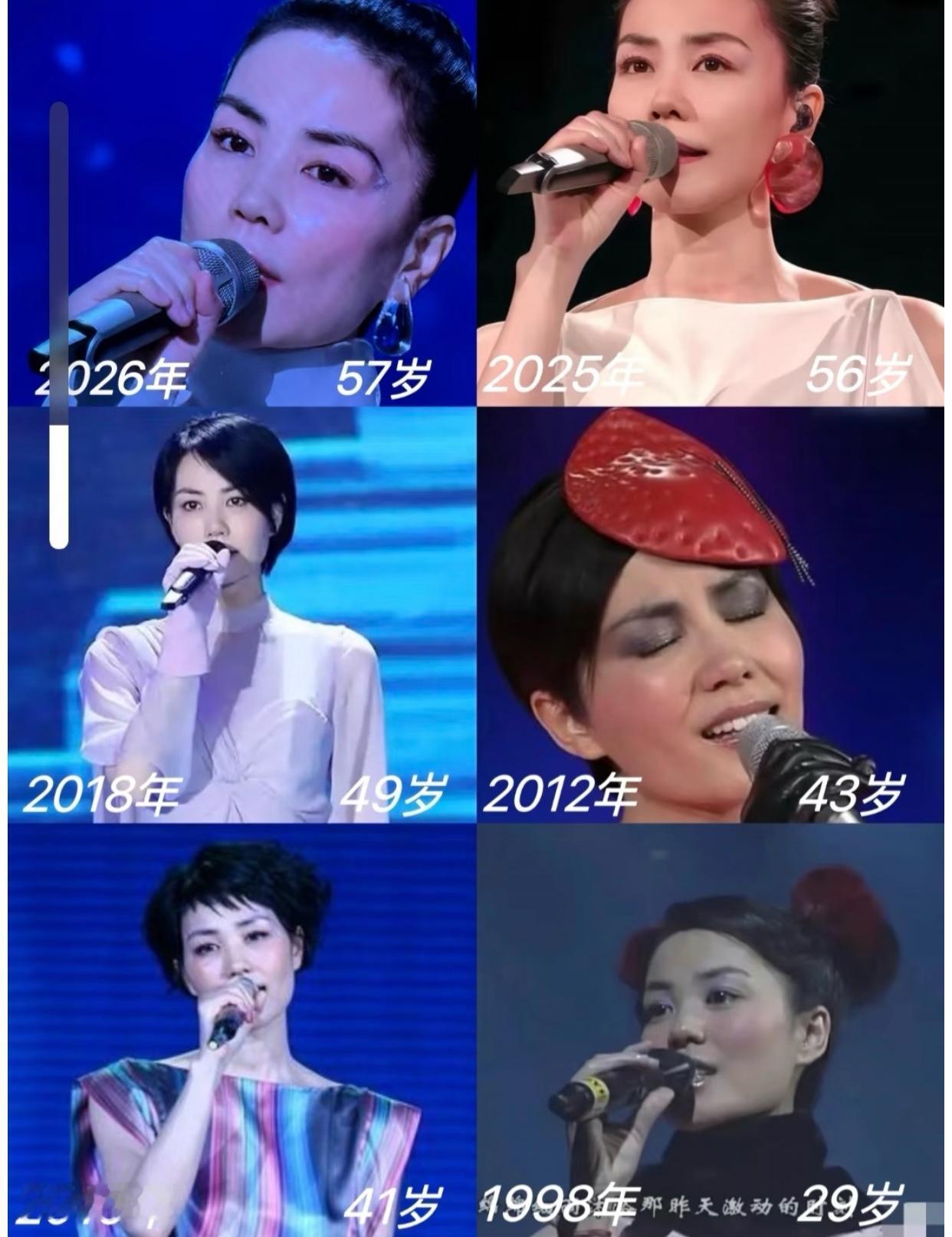 谁能不老呢，
天后也不能违背自然规律，
从1998年到2026年已经28年过去了