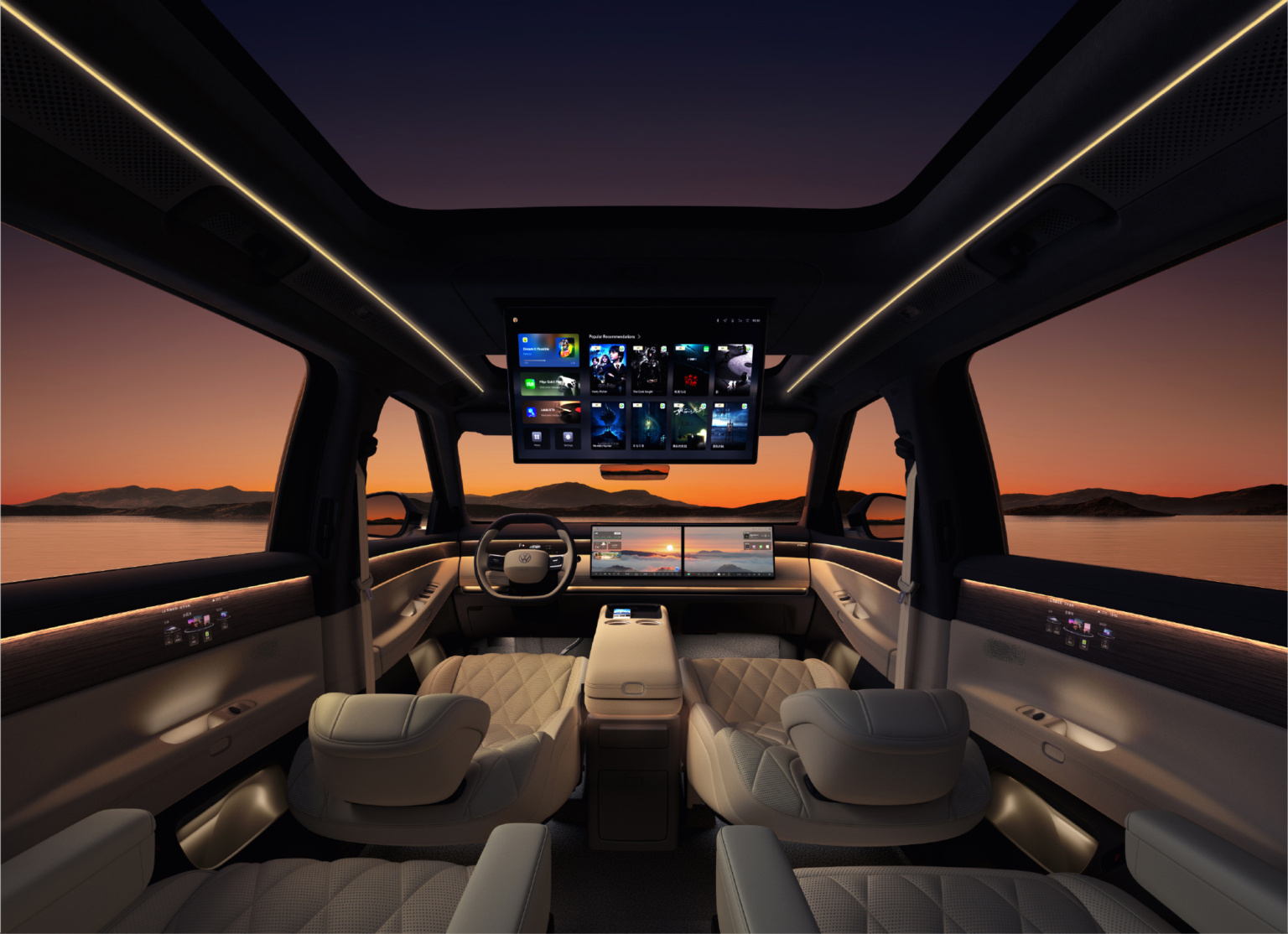 大众ID. Era 9X内饰 ，目前增程车里最好的增程器应该 