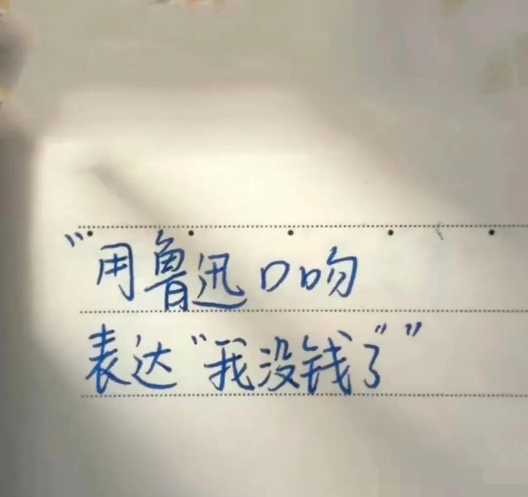 请用鲁迅先生口吻，
表达我