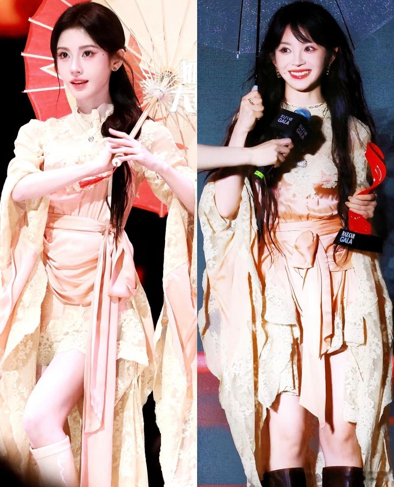 鞠婧祎田曦薇同款造型，谁的气质更出众？田曦薇和碗撞衫 