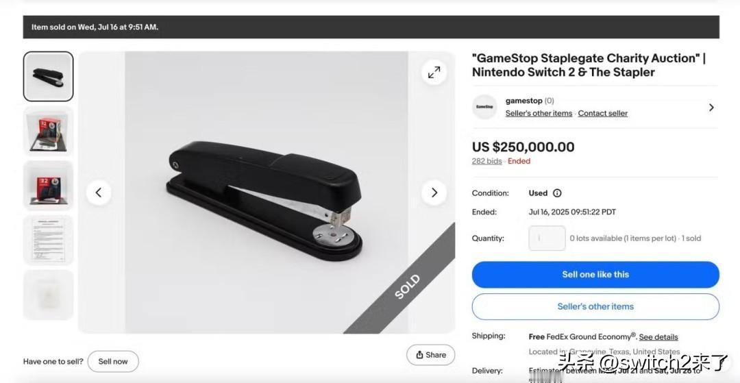 【人傻钱多？】在宣布将拍卖那台因订书钉损坏而声名狼藉的任天堂Switch 2主机