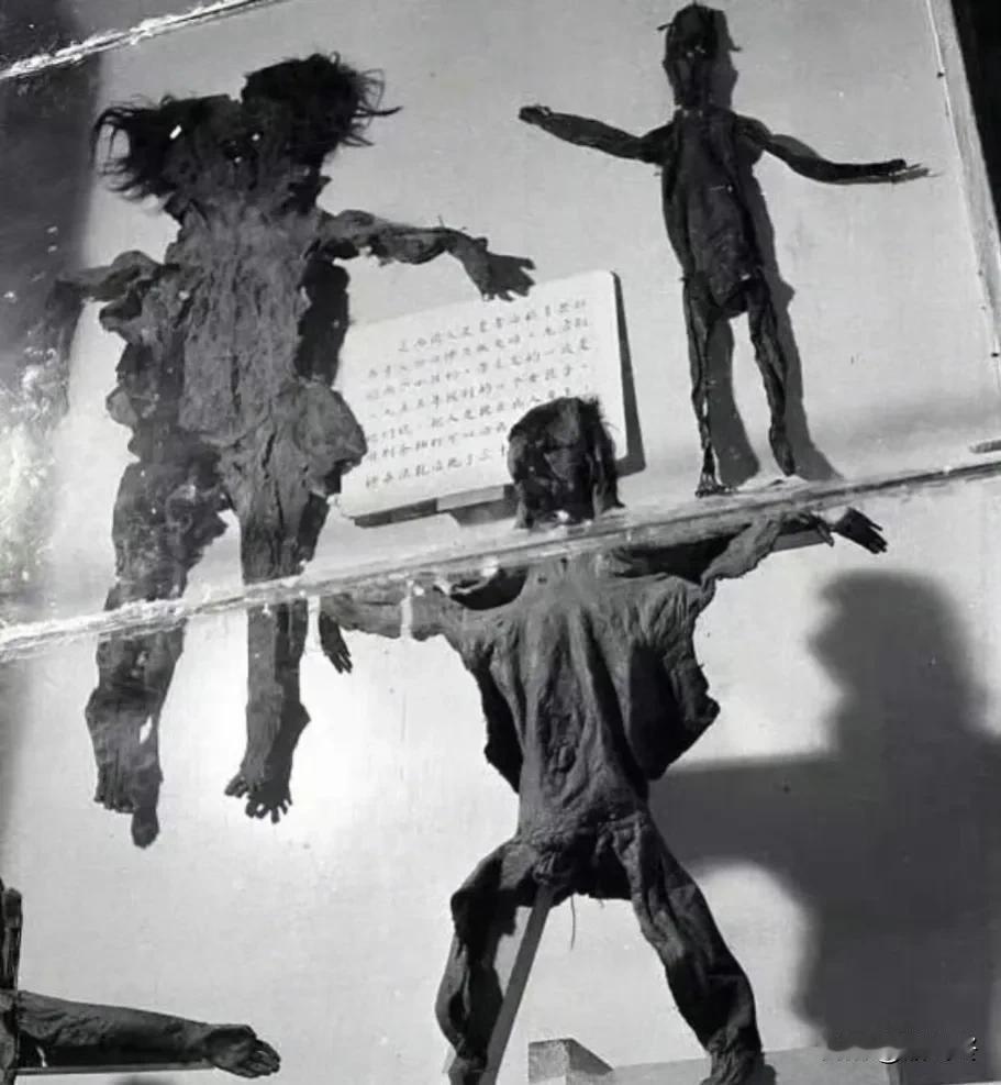 1955年，藏区。拉布寺，“活佛”（奴隶主）当秋炎培和龙治二人剥的人皮。文字描述