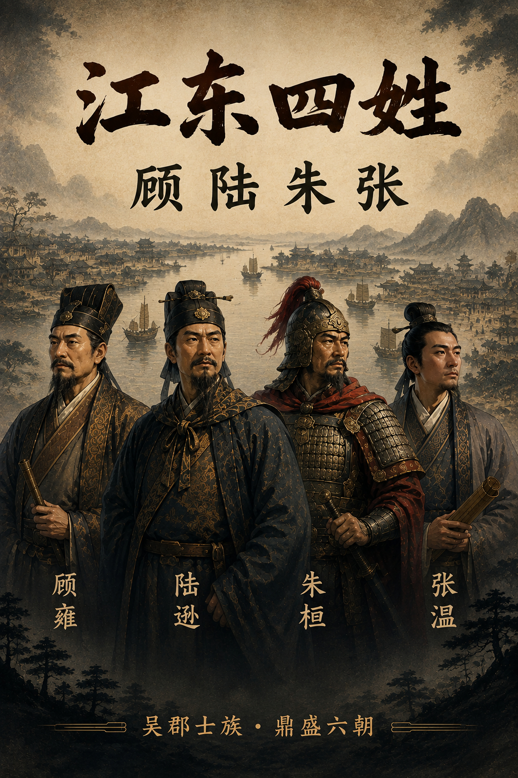 Claude讲述江东四姓“顾陆朱张”。江东四姓"顾陆朱张"，准确说法是"吴郡四姓