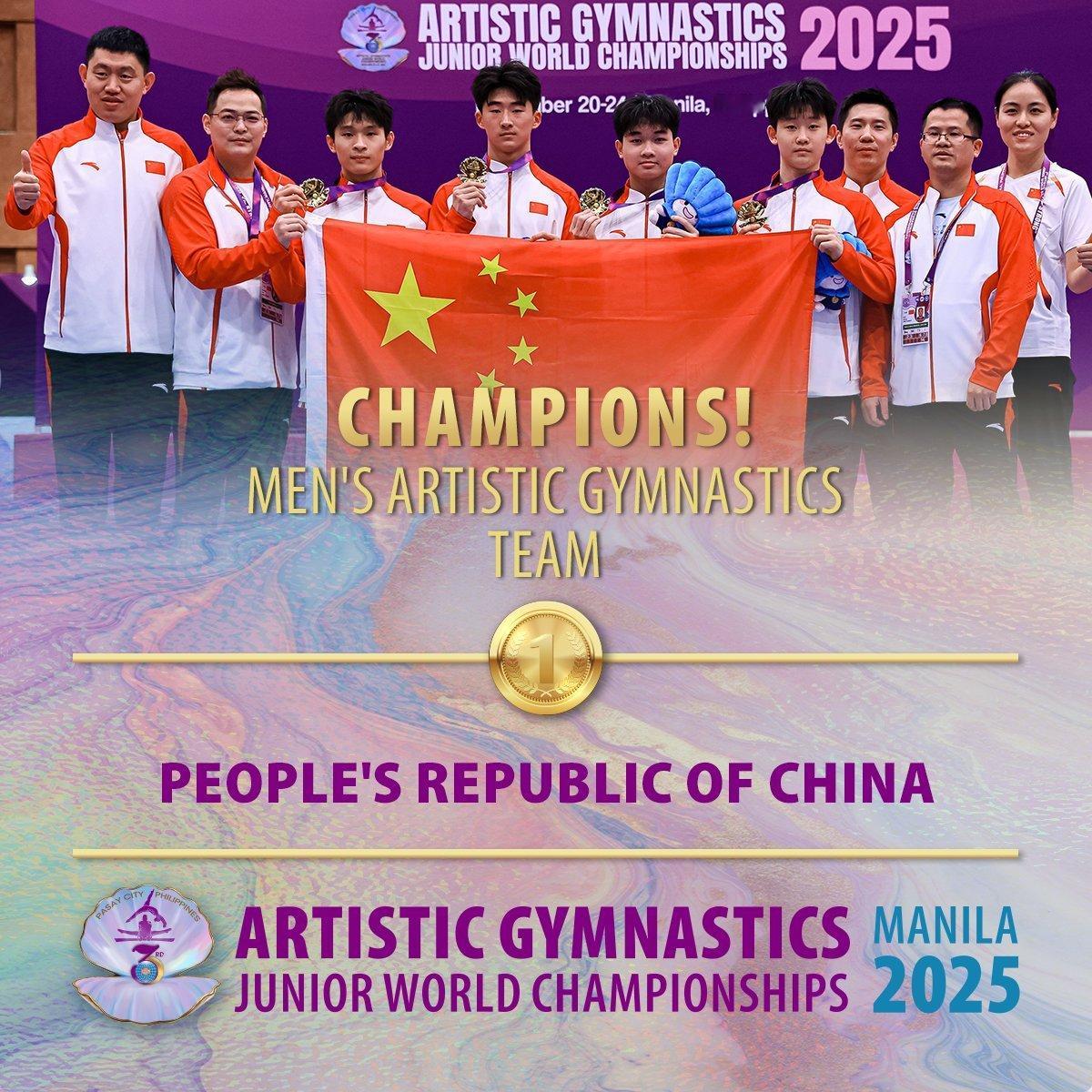 恭喜杨兰斌、王呈丞、郑奥、龙厚诚问鼎世青赛男团项目！